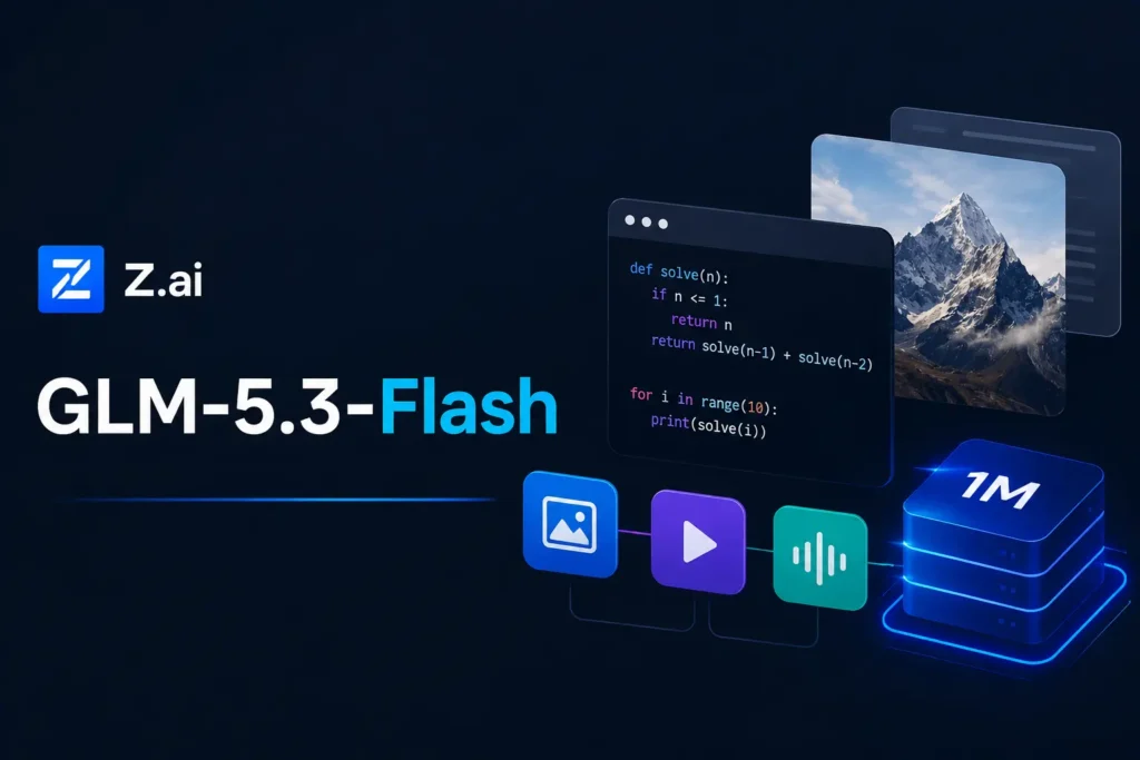شرکت چینی Z.ai از جدیدترین مدل خود با نام GLM-۵.۳-Flash رونمایی کرد. این مدل، نخستین مدل چندوجهی بومی (Native Multimodal) در خانواده GLM-۵ است که با وزن‌های باز (Open-Weight) و تحت مجوز MIT در دسترس عموم قرار گرفته است.