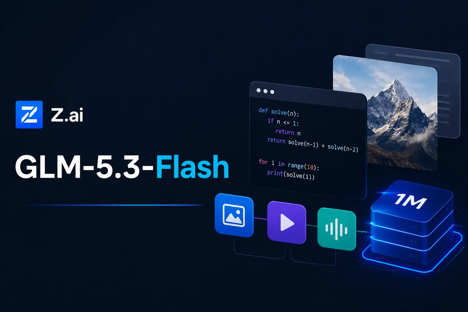 شرکت چینی Z.ai از جدیدترین مدل خود با نام GLM-۵.۳-Flash رونمایی کرد. این مدل، نخستین مدل چندوجهی بومی (Native Multimodal) در خانواده GLM-۵ است که با وزن‌های باز (Open-Weight) و تحت مجوز MIT در دسترس عموم قرار گرفته است.